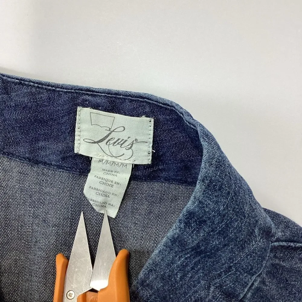 Levis Jean Mini Skater Skirt Flare Blue Denim Medium